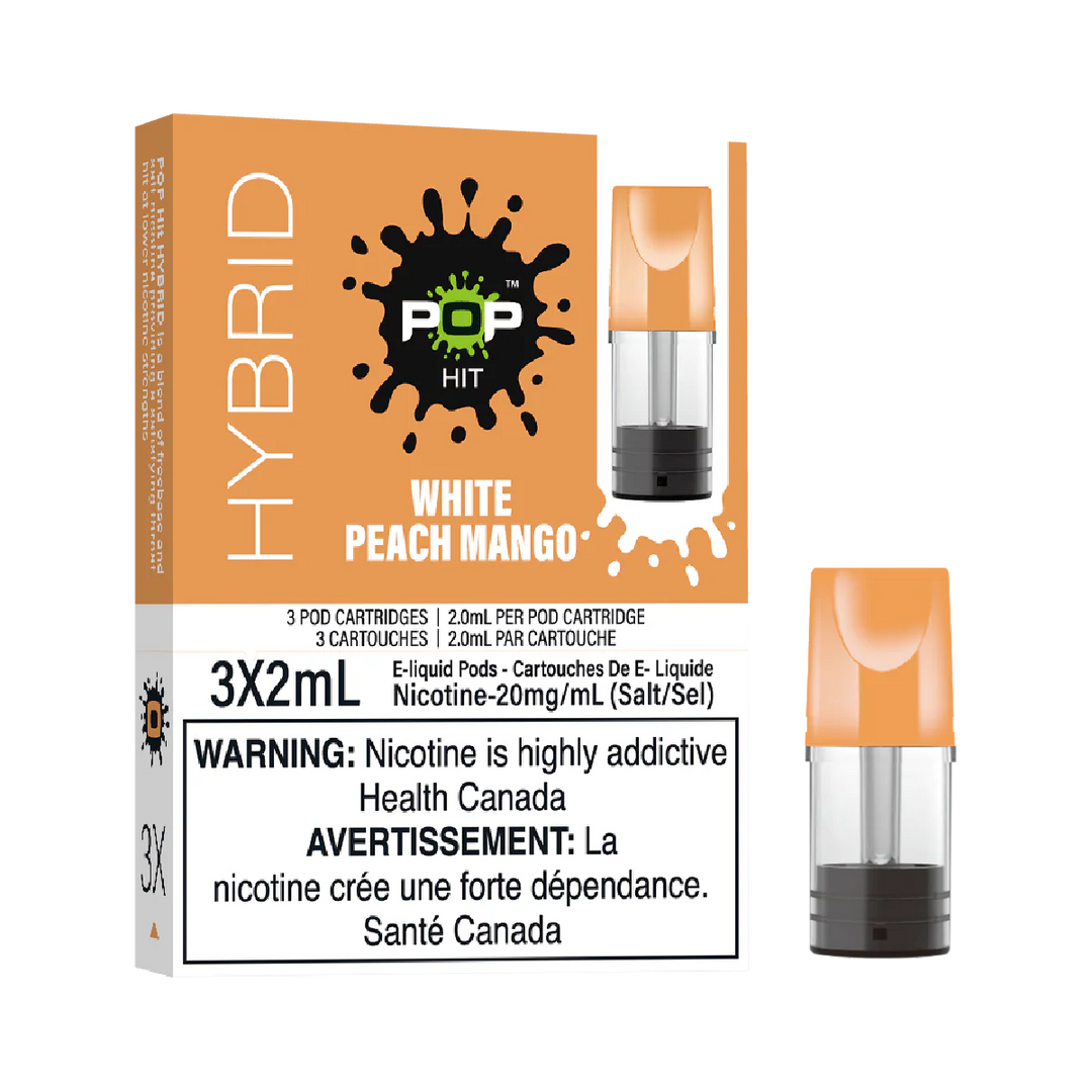 Pop Hit Hybrid White Peach Mango Pre-Filled Pods