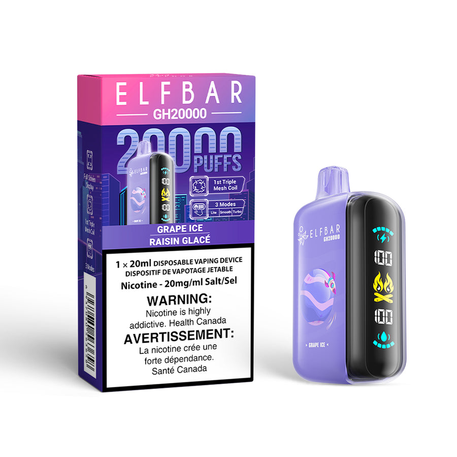 Elfbar GH20k Grape Ice Disposables