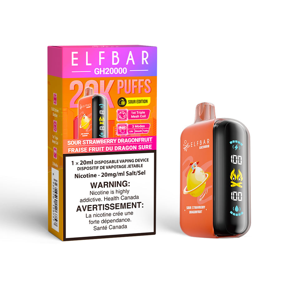 Elfbar GH20k Sour Strawberry Dragonfruit Disposables