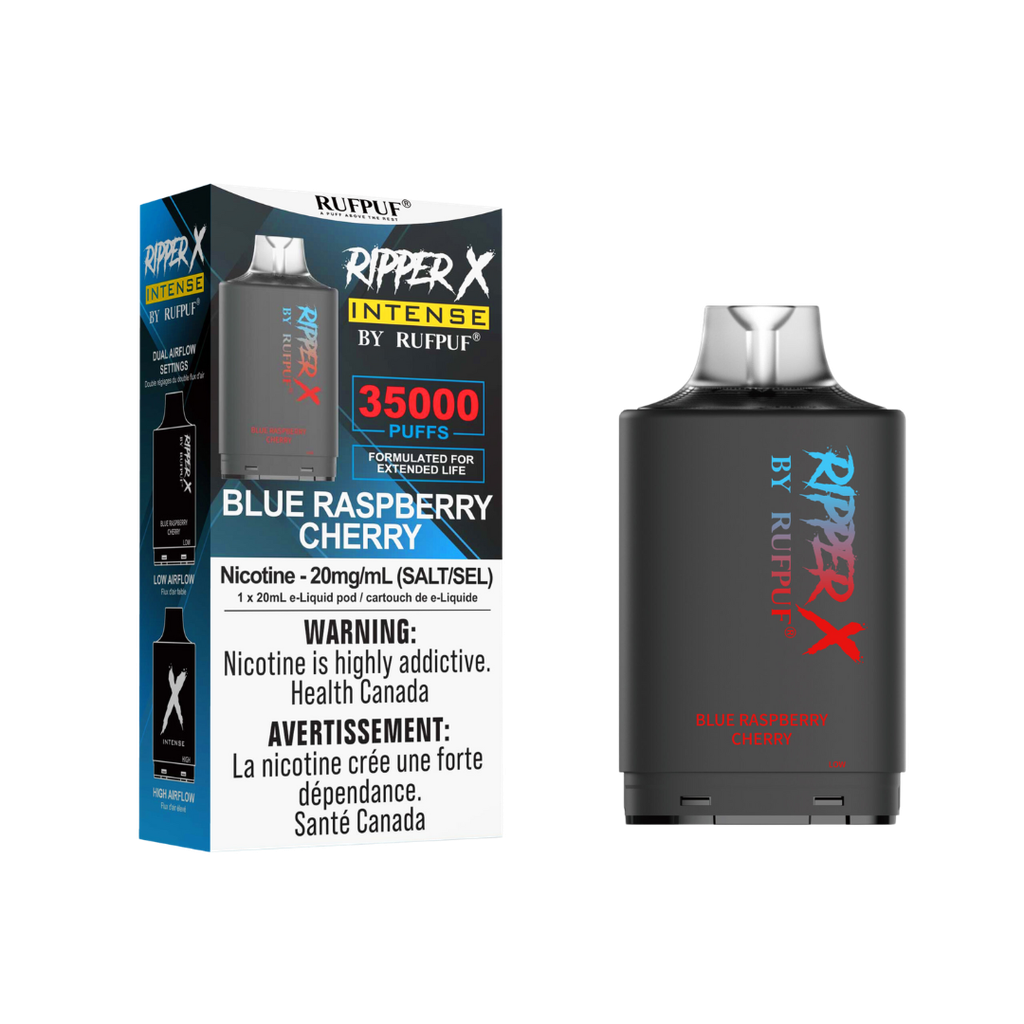 Rufpuf Ripper X PODS Blue Raspberry Cherry POD Systems, Pre-Filled Pods