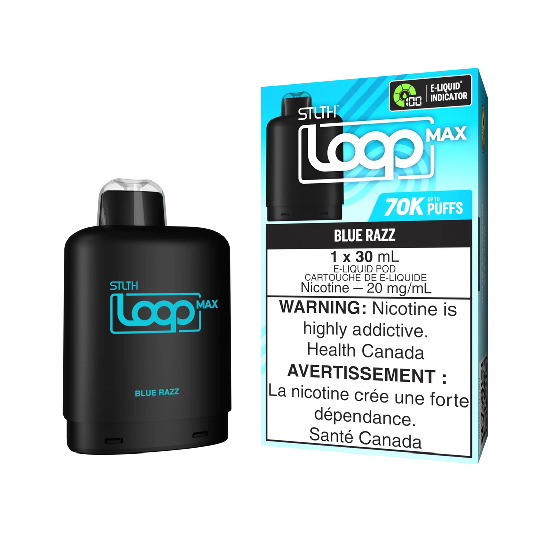 STLTH Loop Max 70k Blue Razz POD Systems, Pre-Filled Pods
