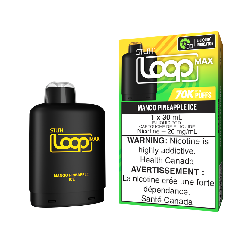 STLTH Loop Max 70k Mango Pineapple Ice POD Systems, Pre-Filled Pods