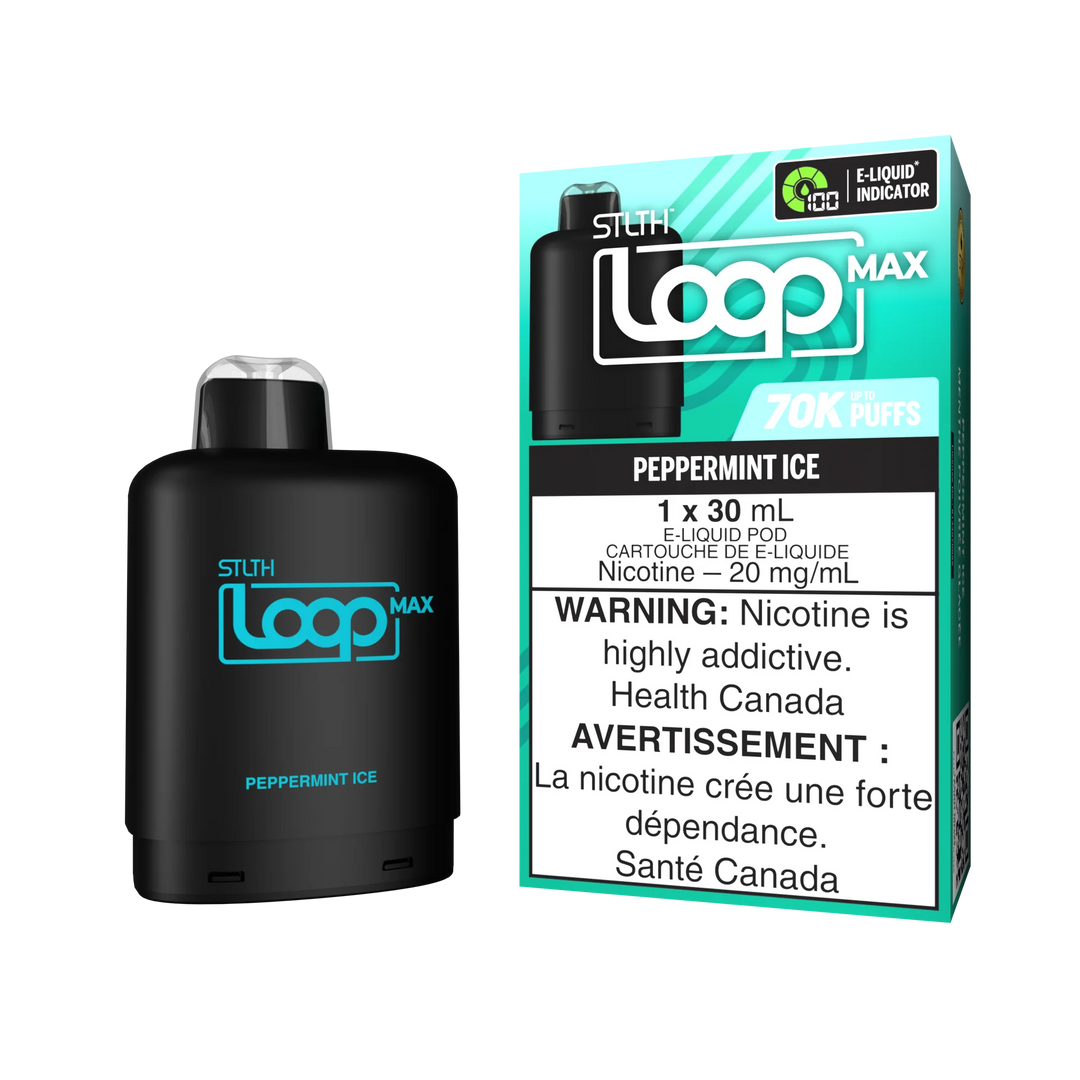 STLTH Loop Max 70k Peppermint Ice POD Systems, Pre-Filled Pods