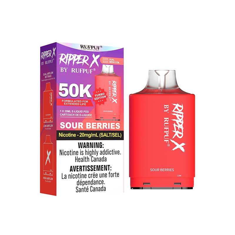 Rufpuf Ripper X PODS Sour Berries POD Systems, Pre-Filled Pods