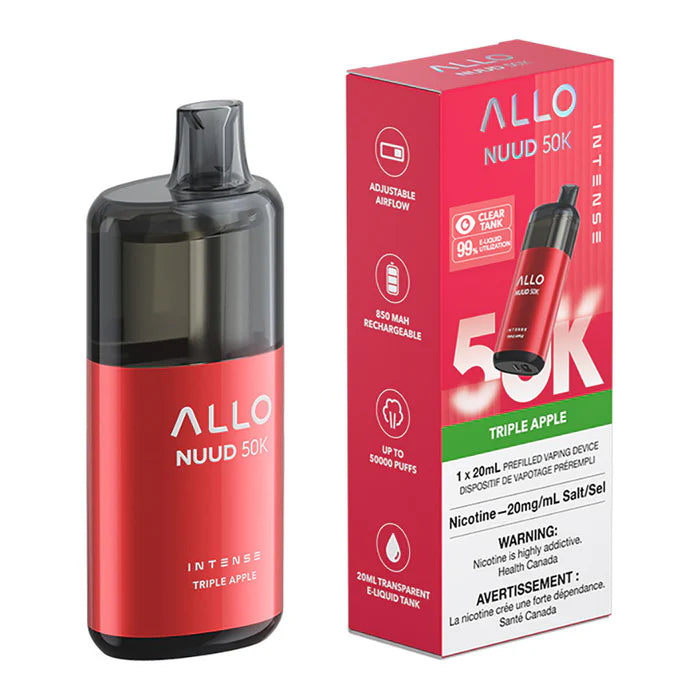 Allo Intense Nuud 50k Disposable Triple Apple